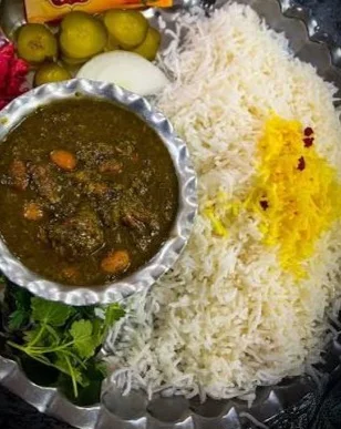 چلو خورشت سبزی