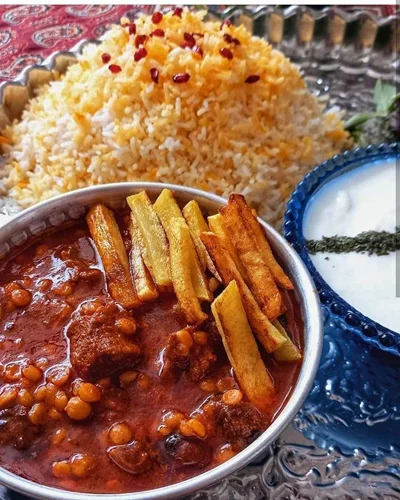 چلو خورشت قیمه